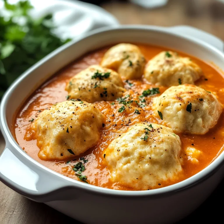 Best Tomato Soup with Cheddar Bay Dumplings