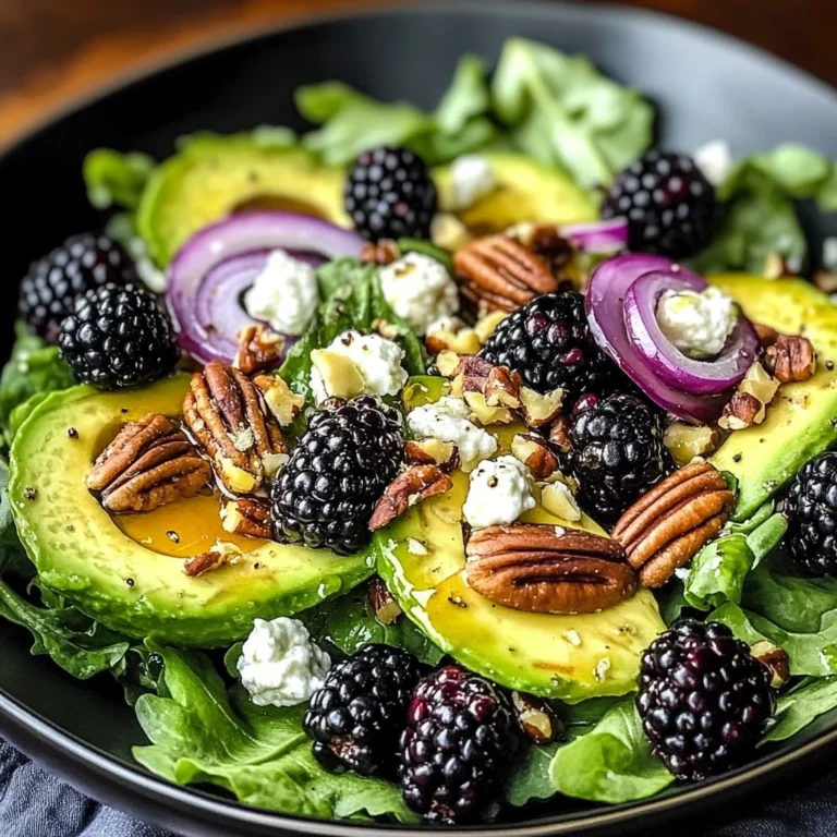 Blackberry & Avocado Salad with Honey Lemon Vinaigrette