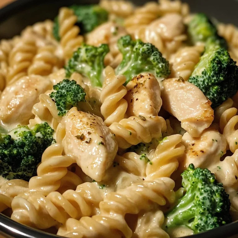 Creamy Garlic Chicken Alfredo with Broccoli