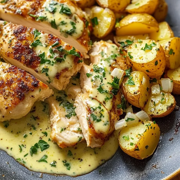 Creamy Garlic Herb Chicken with Golden Potatoes