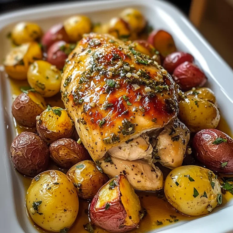 Garlic Herb Roasted Chicken Breast with Baby Potatoes