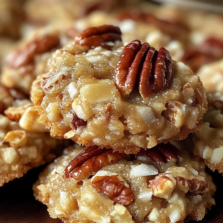 No-Bake Coconut Pecan Praline Cookies