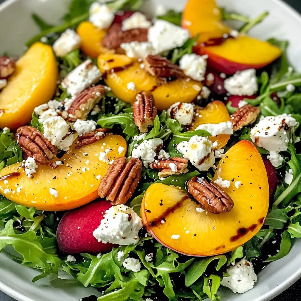 Simple Peach Feta Salad