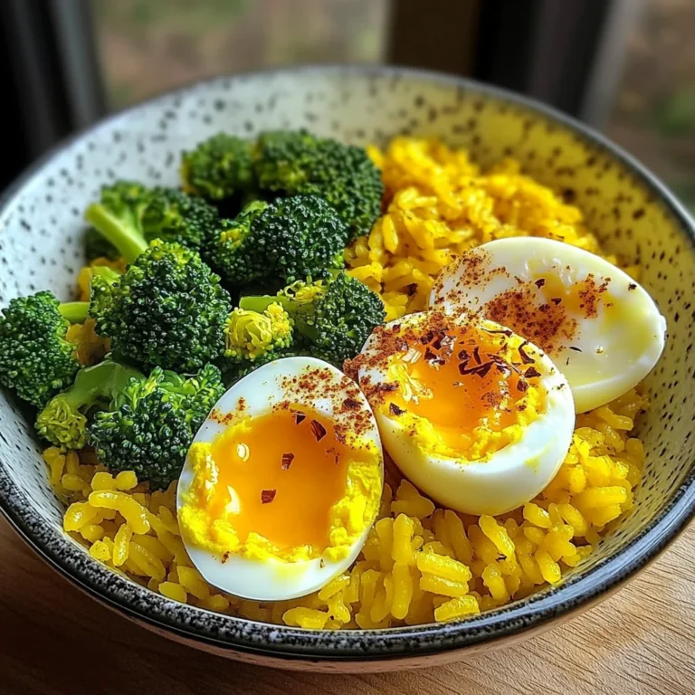 Turmeric Rice Bowl with Broccoli & Soft-Boiled Egg