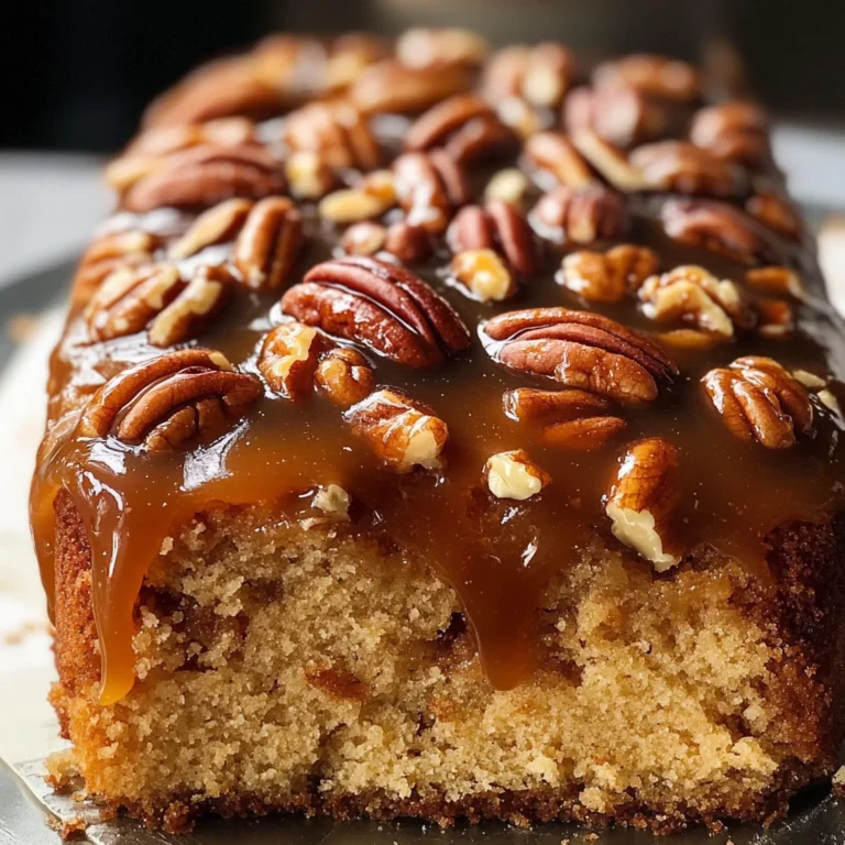 Upside-Down Caramel Pecan Cake