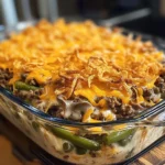 chicken hamburger Green Bean Casserole with Mushrooms made easy!