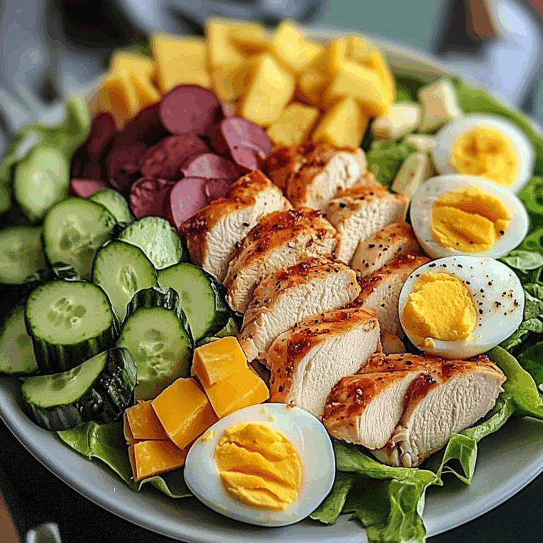 Protein Power Salad with Chicken, Eggs & Cheese