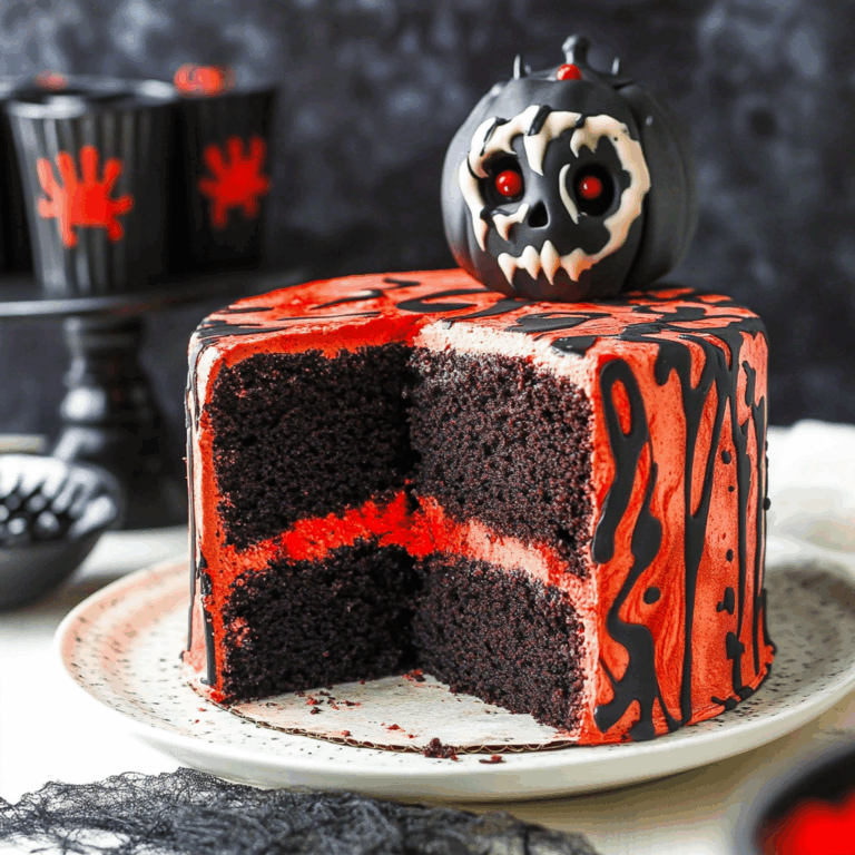 Spooky Halloween Marble Cake