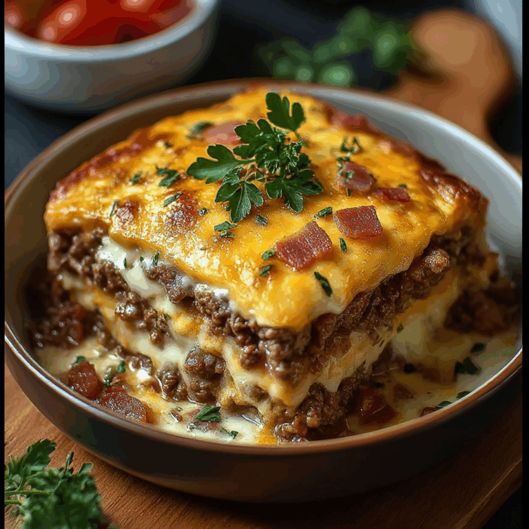 Low-Carb Turkey Bacon Cheeseburger Casserole: A Delicious and Easy Recipe for Keto Lovers
