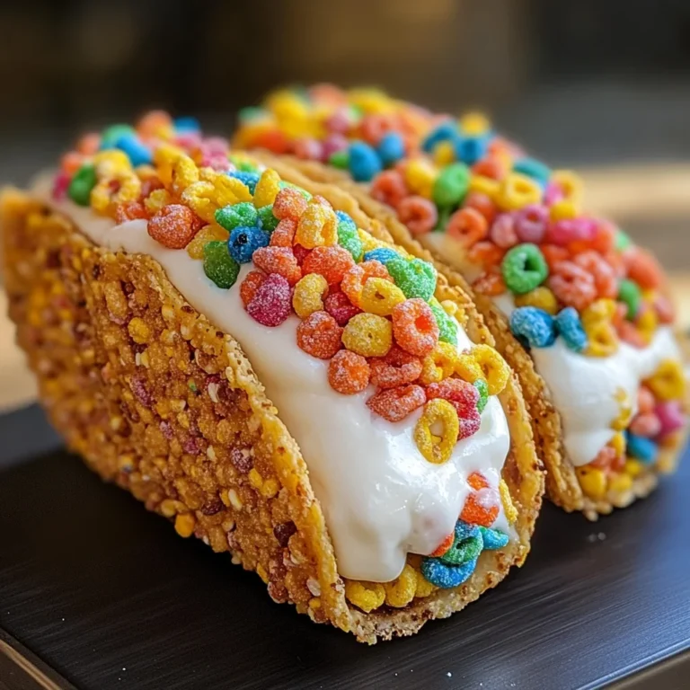 Fruity Pebbles Cheesecake Tacos