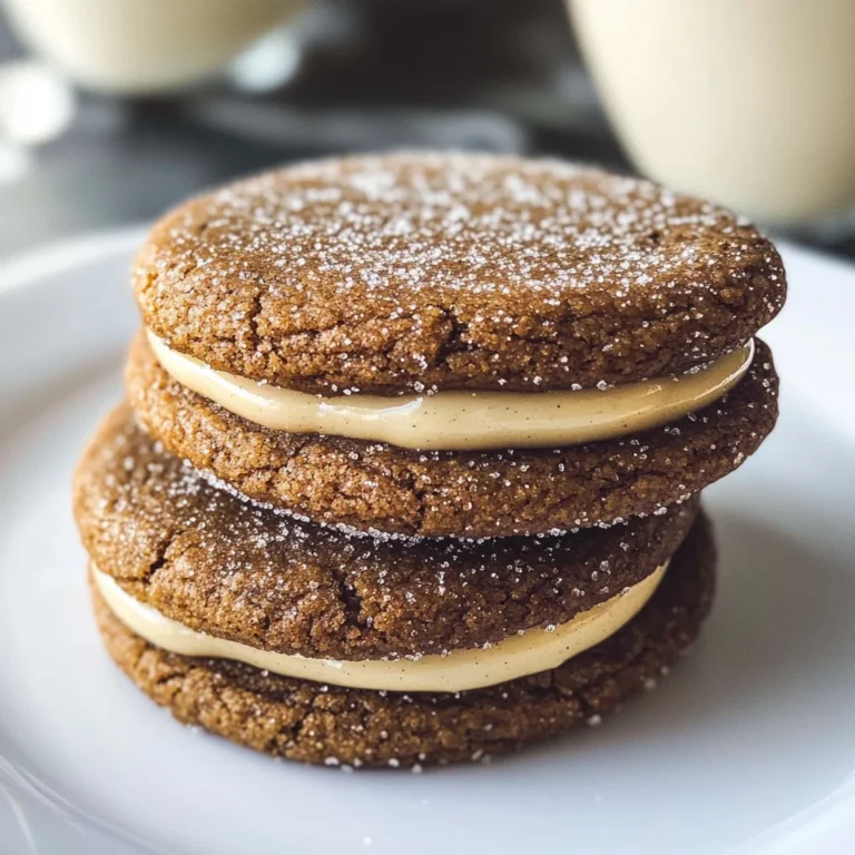 Ginger Molasses Sandwich Cookies with Eggnog Frostings