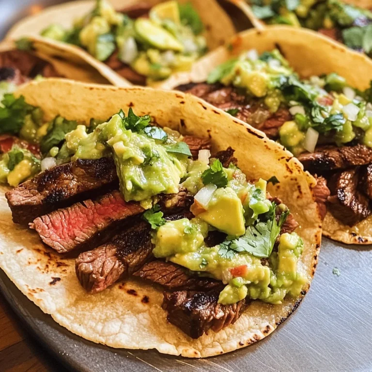 Grilled Steak Tacos with Avocado Salsa