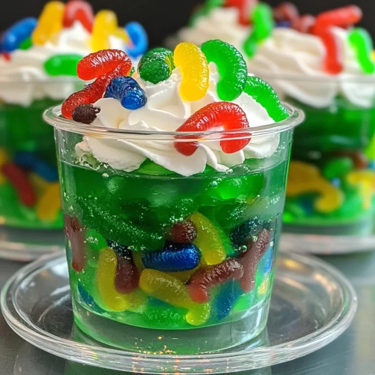 Gummy Worm Jello Cups Recipe