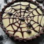 Halloween Chocolate Spiderweb Tart
