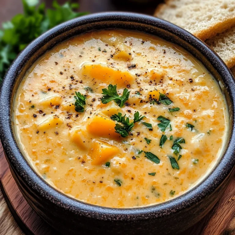 Hearty Cheddar Garlic Herb Potato Soup