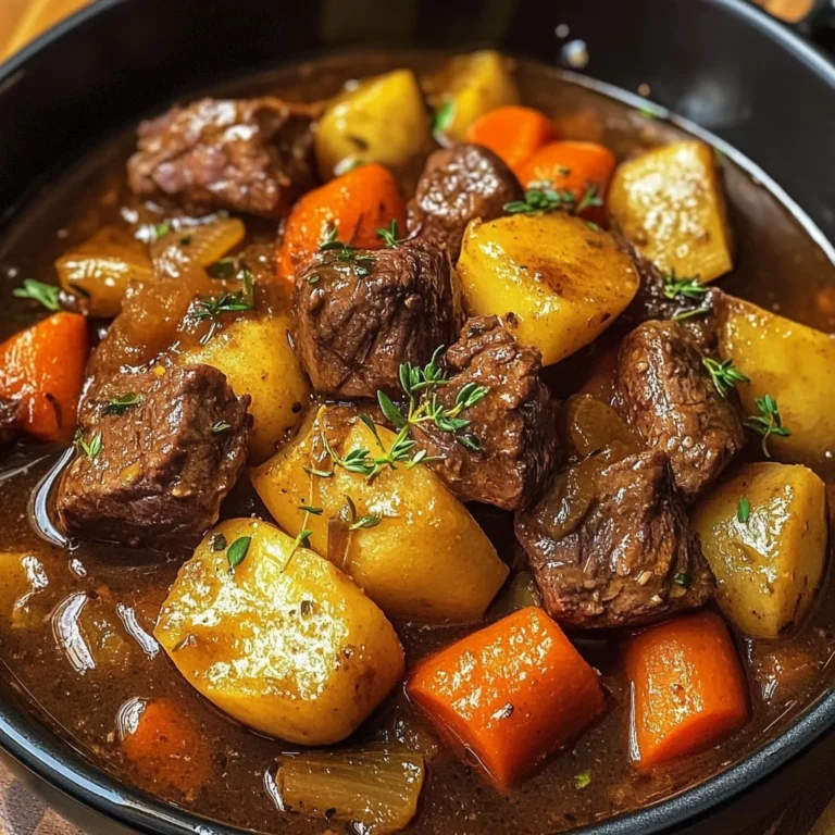 Hearty Homestyle Beef Stew with Root Vegetables