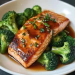 Honey Garlic Glazed Salmon with Steamed Broccoli