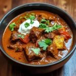 Indian Beef Curry with Tomato Gravy and Whole Spices