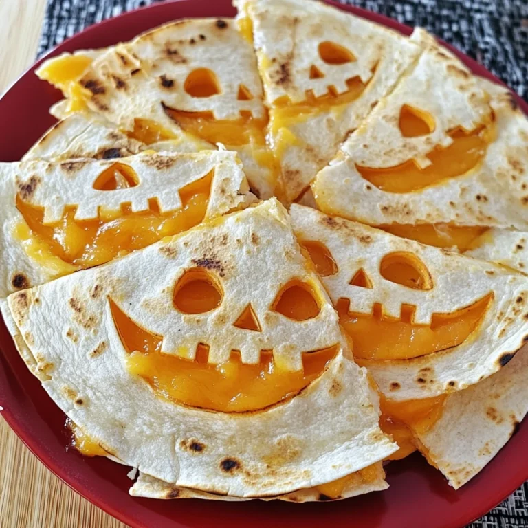 Jack o' Lantern Quesadillas