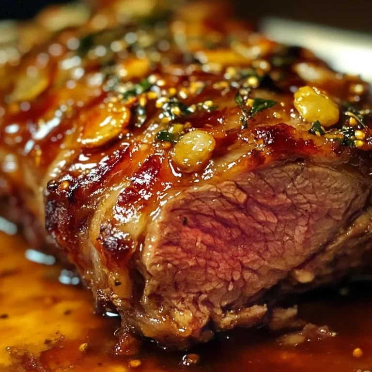 Roasted Lamb Leg with Honey-Dijon Glaze