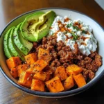 Spicy Sweet Potato Power Bowl with Avocado & Cottage Cheese