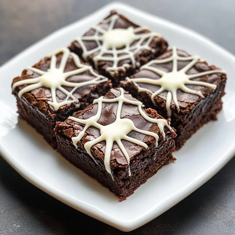 Spider Web Brownies
