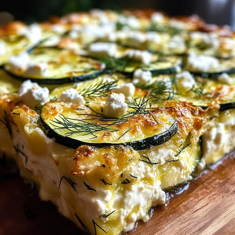 Zucchini Feta Cottage Cheese Bake
