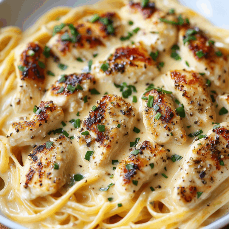 Spicy Garlic Chicken Linguine in Cheddar Parmesan Cream
