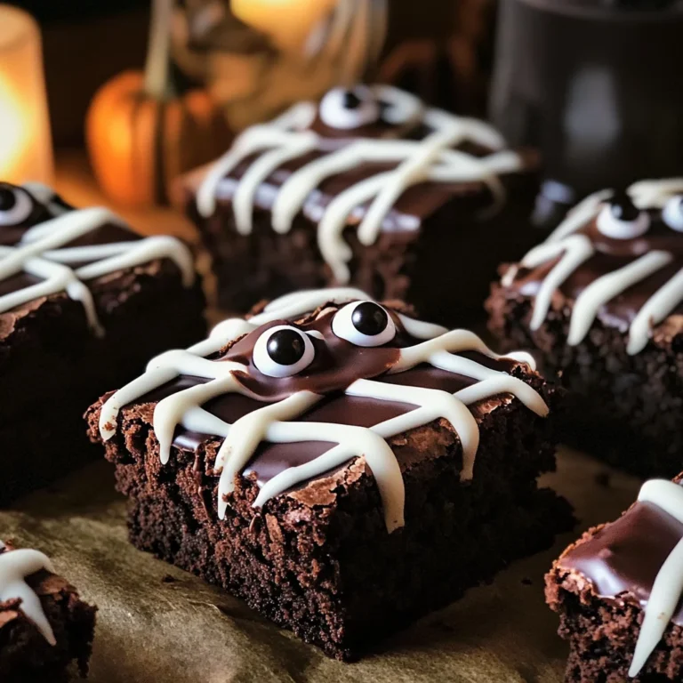 spooky mummy brownies