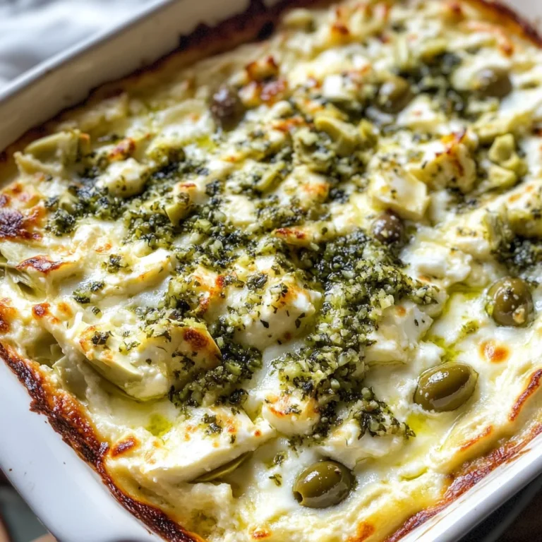 Baked Feta and Artichoke Dip with Olive Gremolata