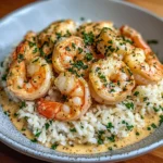 Creamy Garlic Shrimp with Rice