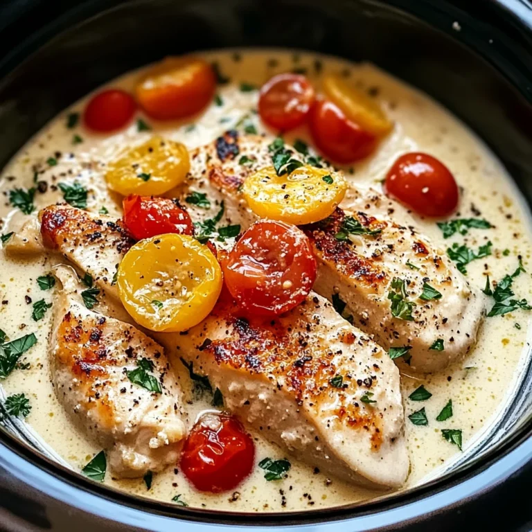 Crockpot Creamy Garlic Parmesan Chicken