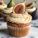 Fig Cupcakes with Honey Cream Cheese Frosting