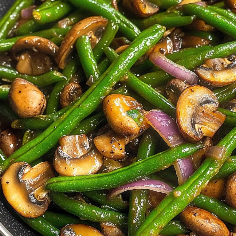 Green Beans with Mushrooms