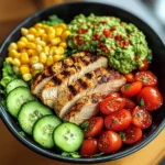 Grilled Chicken Bowl with Veggies & Guacamole