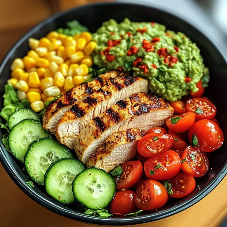 Grilled Chicken Bowl with Veggies & Guacamole