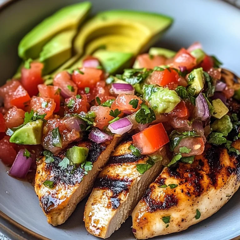Grilled Chili-Lime Chicken with Avocado & Red Onion Salsa