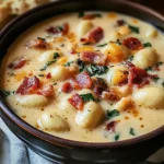 Turkey Bacon Cheddar Gnocchi Soup – A Rich and Creamy Comfort Meal
