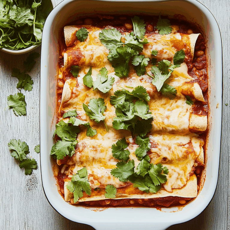 Easy Bean and Cheese Enchiladas