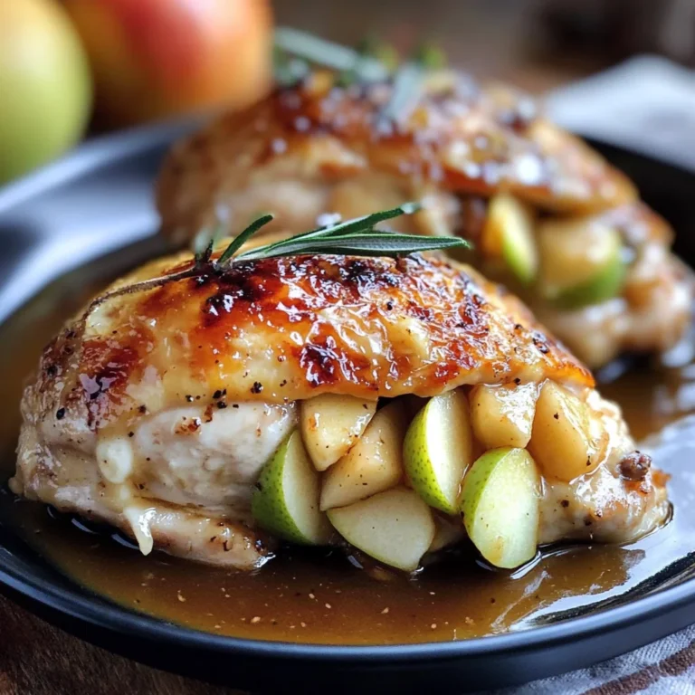 Apple and Brie Stuffed Chicken with Maple Dijon Glaze