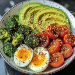 Avocado, Egg & Roasted Veggie Bowl
