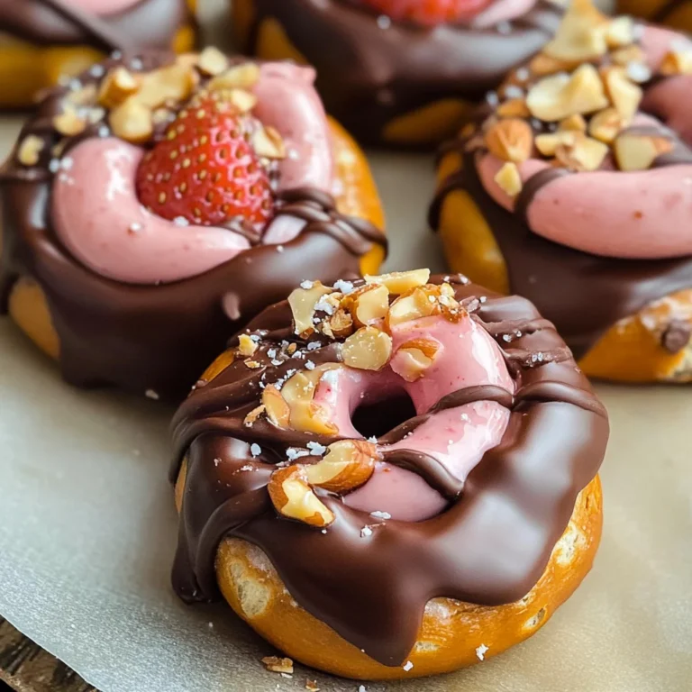 Chocolate Dipped Strawberry Yogurt Pretzel Bites