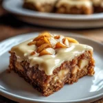 Cinnamon Blondies with Caramelized Apples and Cream Cheese Frosting