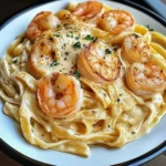 Creamy Garlic Shrimp Alfredo Pasta