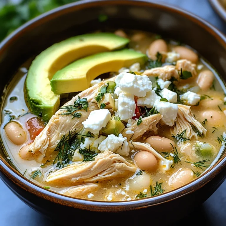 Crockpot Mediterranean White Chicken Chili