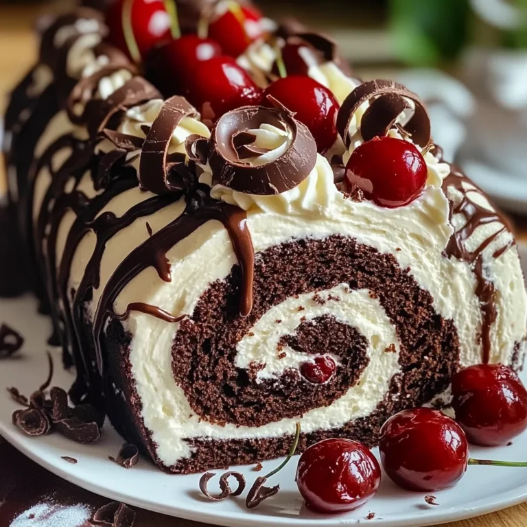 Elegant Black Forest Cake Roll