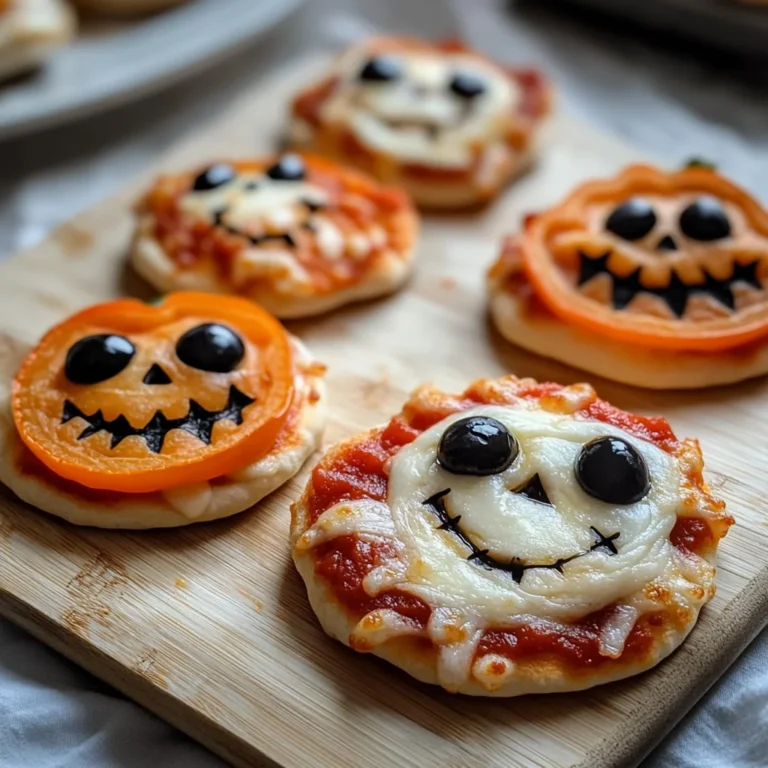 Halloween Mini Pizzas