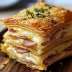 How to Make Crispy chicken ham & Cheese Puff Pastry Stacks