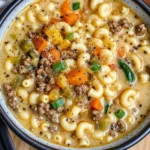 One Pot Macaroni Cheeseburger Soup