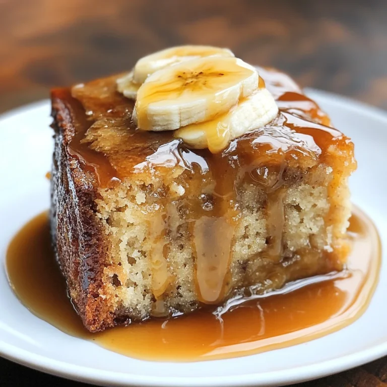 Sticky Banana Bread Pudding Cake